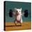 Gym Rat Back Squat-Lucia Heffernan-Stretched Canvas