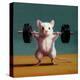 Gym Rat Back Squat-Lucia Heffernan-Stretched Canvas