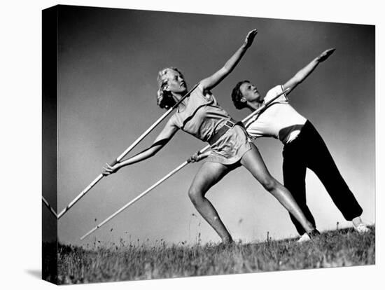 Gym Teachers Throwing Javelins at Hiddensee-Alfred Eisenstaedt-Premier Image Canvas
