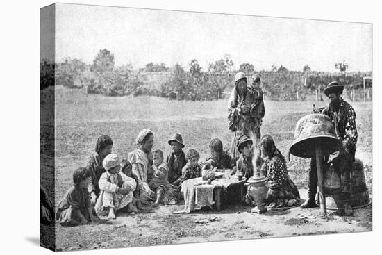 Gypsies Mending a Family Cauldron, Hungary, 1922-AW Cutler-Premier Image Canvas