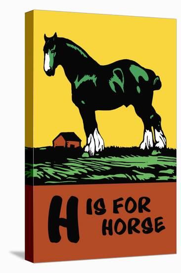 H is for Horse-Charles Buckles Falls-Stretched Canvas