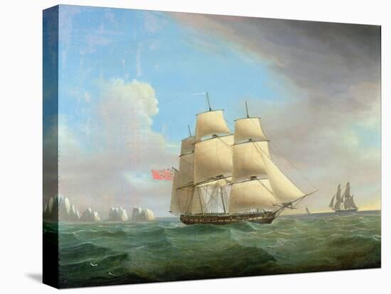 H.M. Frigate "Galatea", 38 Guns off the Needles, Isle of Wight-Thomas Whitcombe-Premier Image Canvas