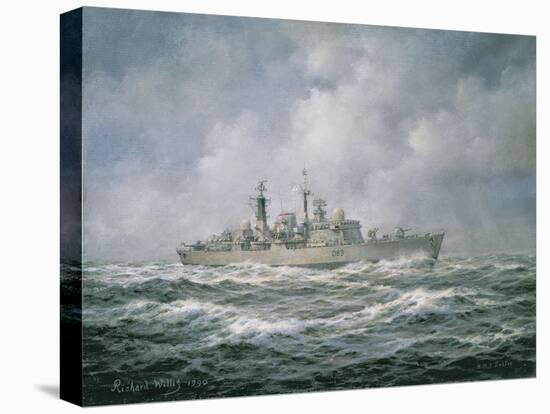 H.M.S. "Exeter" at Sea, 1990-Richard Willis-Premier Image Canvas