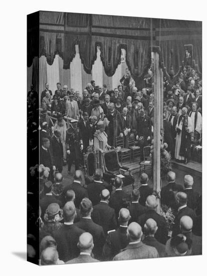 'H.M. The King laying the Foundation Stone of Lloyd's New Building 23 May 1925', (1928)-Unknown-Premier Image Canvas