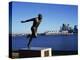 H W Jerome Statue with the City Skyline of Vancouver in the Background, British Columbia, Canada-Hans Peter Merten-Premier Image Canvas
