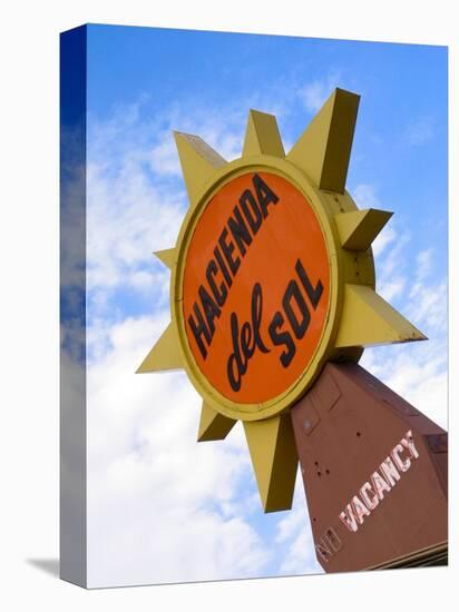 Hacienda Del Sol Motel Sign, Borrego Springs, California, USA-Nancy & Steve Ross-Premier Image Canvas