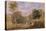 Haddon Hall from the Park, 1831 (W/C over Pencil on Paper)-David Cox-Premier Image Canvas