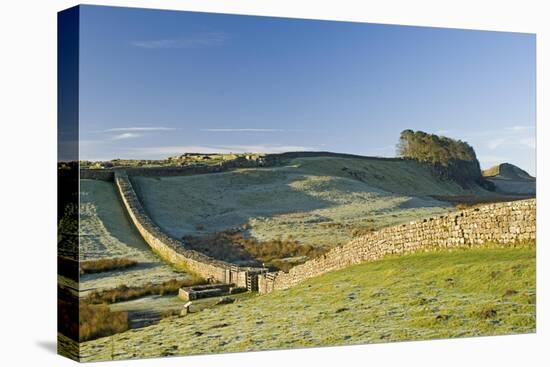 Hadrians Wall with Civilian Gate, a Unique Feature, and Housesteads Fort, Northumbria, England-James Emmerson-Premier Image Canvas