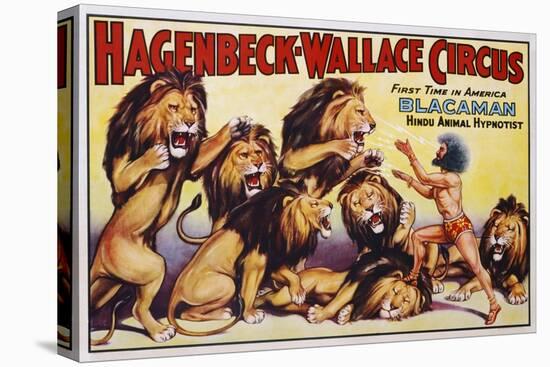 Hagenbeck-Wallace Circus Poster with Hindu Animal Hypnotist-null-Premier Image Canvas