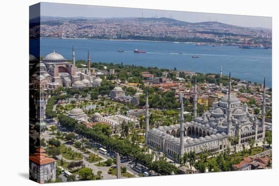 Hagia Sophia and the Blue Mosque, Aerial, Bosphorus, Istanbul, Turkey-Ali Kabas-Premier Image Canvas