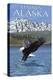 Haines, Alaska, Eagle Fishing-Lantern Press-Stretched Canvas