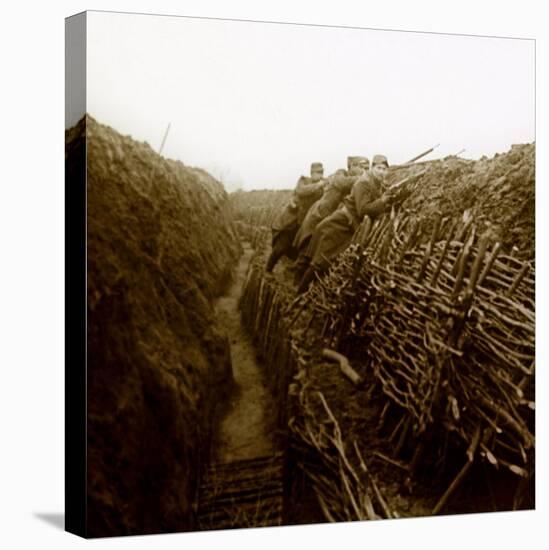 Hairy in a Trench Filled with Fascinating, First World War (Stereoscopic Glass Plate)-Anonymous Anonymous-Premier Image Canvas