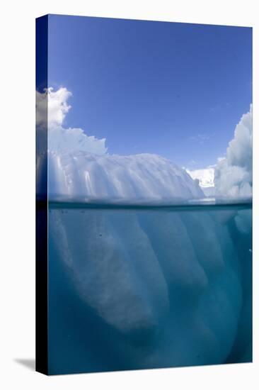 Half above and half below photo of an iceberg off Danco Island, Antarctica, Polar Regions-Michael Nolan-Premier Image Canvas