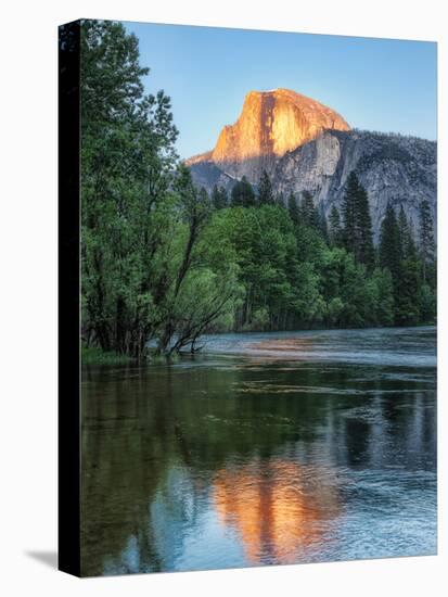 Half Dome Reflected in Merced River, Yosemite Valley, Yosemite National Park, California, USA-null-Premier Image Canvas