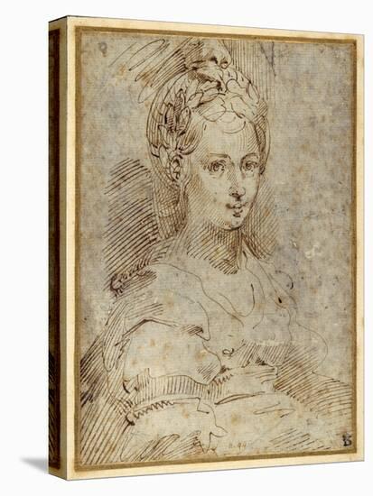 Half-Length of a Seated Woman-Parmigianino-Premier Image Canvas