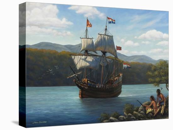 Half Moon on the Hudson-John Zaccheo-Premier Image Canvas