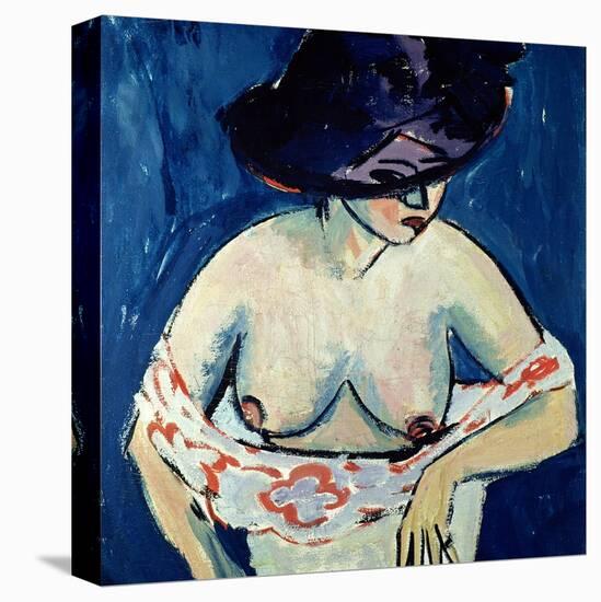 Half-Naked Woman with a Hat, 1911-Ernst Ludwig Kirchner-Premier Image Canvas