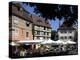 Half Timbered and Painted Buildings and Restaurants, Colmar, Haut Rhin, Alsace, France, Europe-Richardson Peter-Premier Image Canvas