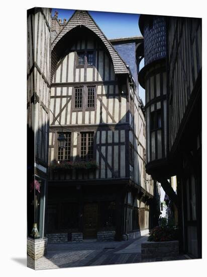 Half-Timbered Houses in Medieval Rue Champeaux, Troyes, Champagne-Ardenne, France-null-Premier Image Canvas