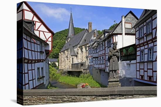 Half-timbered Houses in Monreal on River Elz, Eifel, Rhineland-Palatinate, Germany, Europe-Hans-Peter Merten-Premier Image Canvas