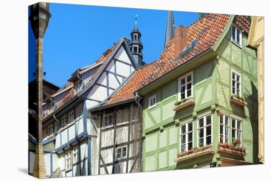 Half-Timbered Houses, Quedlinburg, UNESCO World Heritage Site, Harz, Saxony-Anhalt, Germany, Europe-G & M Therin-Weise-Premier Image Canvas