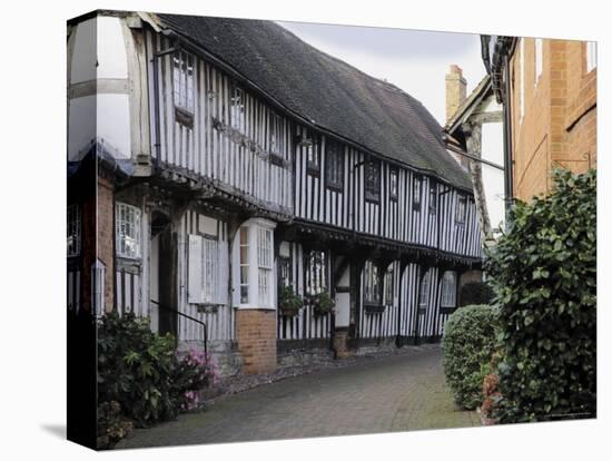 Half Timbered Tudor Buildings, Malt Mill Lane, Alcester, Warwickshire, Midlands, England-David Hughes-Premier Image Canvas