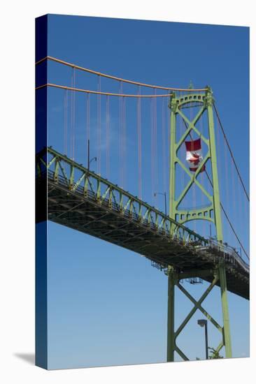 Halifax, Nova Scotia, Harbor with Large Famous Bridge Mckay Bridge with Canadian Flag Flying-Bill Bachmann-Premier Image Canvas