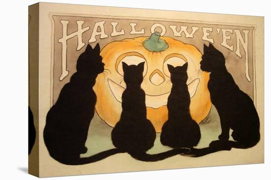 Halloween Black Cats Pumpkin-Vintage Apple Collection-Premier Image Canvas