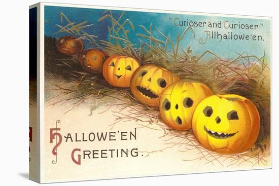 Halloween, Curiouser and Curiouser, Jack O'Lanterns-null-Stretched Canvas