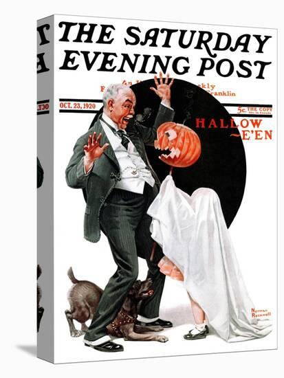 "Halloween" Saturday Evening Post Cover, October 23,1920-Norman Rockwell-Premier Image Canvas