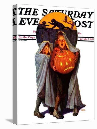 "Halloween Scare," Saturday Evening Post Cover, November 2, 1935-Frederic Stanley-Premier Image Canvas