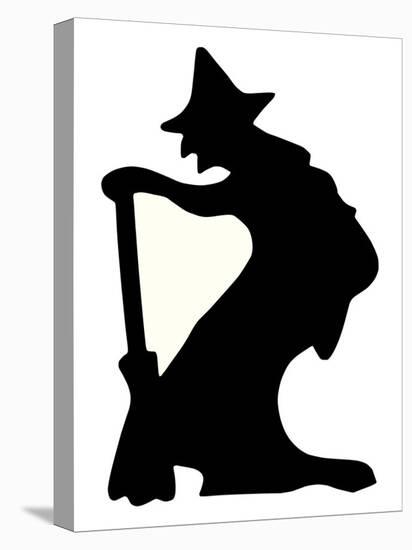 Halloween, Witch Silhouette-null-Stretched Canvas