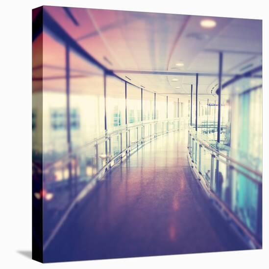 Hallway in Building with Glass-melking-Premier Image Canvas