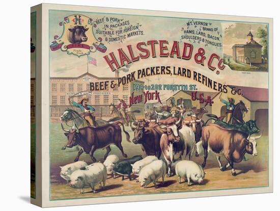 Halstead and Co. Beef and Pork Packers, Lard Refiners and Co.-null-Premier Image Canvas