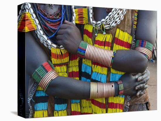 Hamar tribe, people in traditional clothing, Hamar Village, South Omo, Ethiopia-Keren Su-Premier Image Canvas