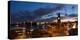 Hamburg, Panorama, Landing Stages, in the Evening-Catharina Lux-Premier Image Canvas