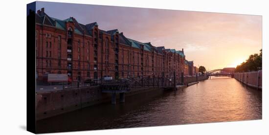 Hamburg, Panorama, Speicherstadt (City of Warehouses), Dusk-Catharina Lux-Premier Image Canvas