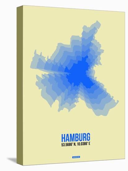 Hamburg Radiant Map 2-NaxArt-Stretched Canvas