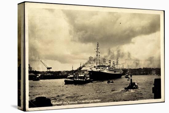 Hamburger Hafen, United States Lines, Dampfer Resolute-null-Premier Image Canvas