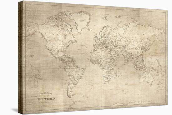 Hamilton's World Map-Maria Mendez-Stretched Canvas