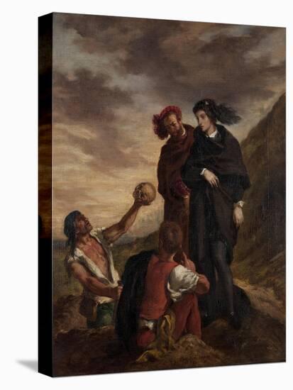 Hamlet and Horatio in the Graveyard-Eugene Delacroix-Premier Image Canvas