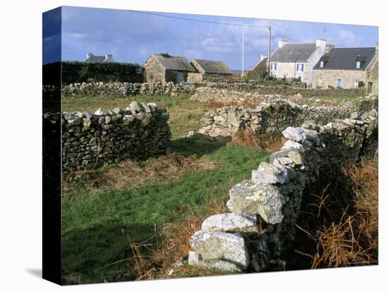 Hamlet on the Pointe De Roc'H Hir, Ile d'Ouessant, Breton Islands, Finistere, Brittany, France-Bruno Barbier-Premier Image Canvas