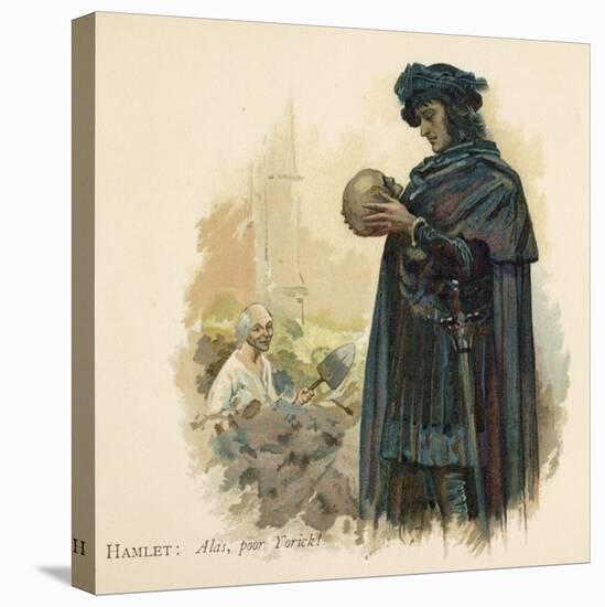 Hamlet with Yorick's Skull-Walter Paget-Stretched Canvas