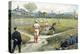 Hand-Colored Lithograph of an Early Baseball-null-Premier Image Canvas