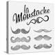 Hand Drawn Black Mustache Set-Melindula-Stretched Canvas