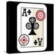 Hand Drawn Deck Of Cards, Doodle Ace Of Clubs-Andriy Zholudyev-Stretched Canvas