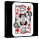 Hand Drawn Deck Of Cards, Doodle Queen Of Diamonds-Andriy Zholudyev-Stretched Canvas