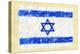 Hand Painted Acrylic Flag Of Israel-donatas1205-Stretched Canvas