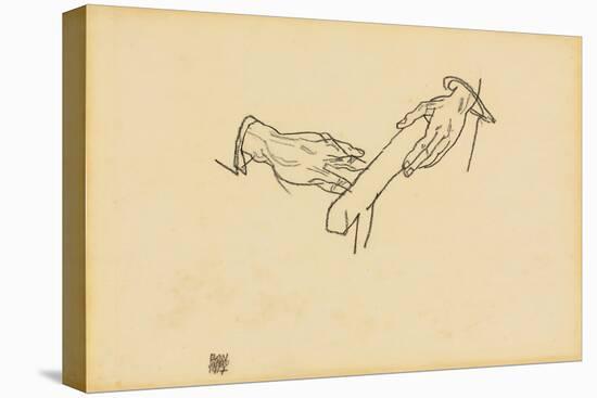 Hand Study, Dr. Viktor Ritter Von Bauer, 1917-Egon Schiele-Premier Image Canvas