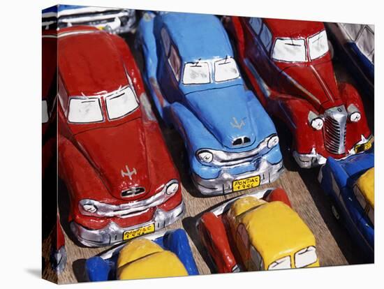 Handicraft Market and Classic Car Models for Sale in World Heritage Town of Trinidad, Eastern Cuba-Mark Hannaford-Premier Image Canvas